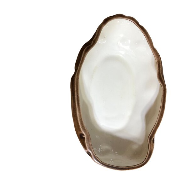 Baked Potato Shaped Covered Dish VTG Ceramic Serving Bowl Casserole Lid 1970s - Picture 5 of 10